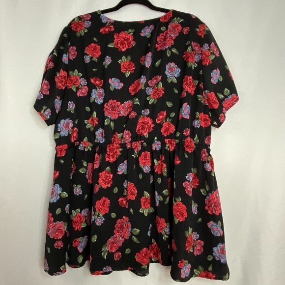 Torrid Black Floral Blouse - Picture 4 of 7